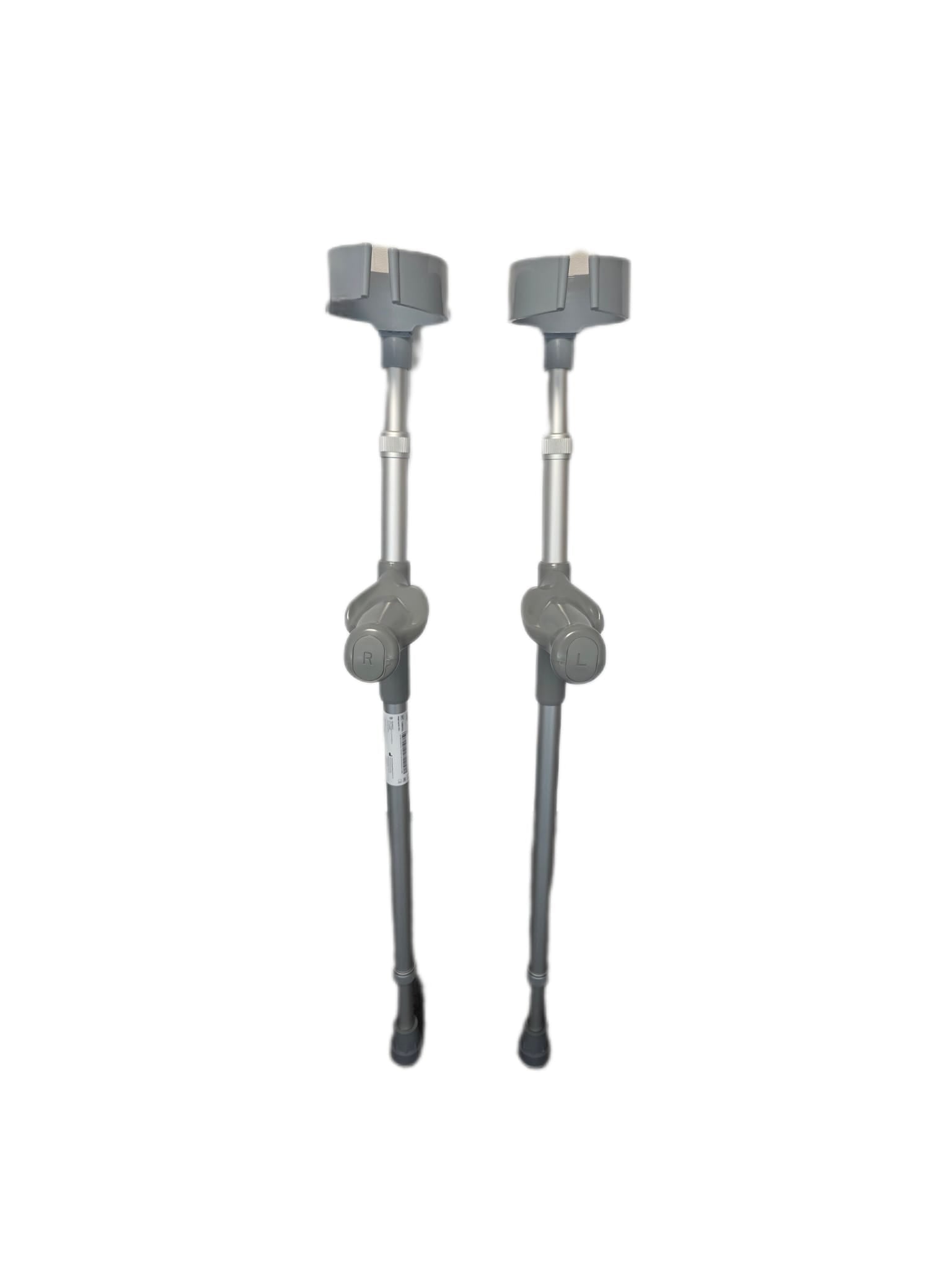 Elleboogkrukken met gesloten manchet, anatomisch gevormd handvat (setprijs)